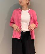 コットンミラノリブ　カーディガン